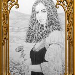 Jeune femme au coquelicot