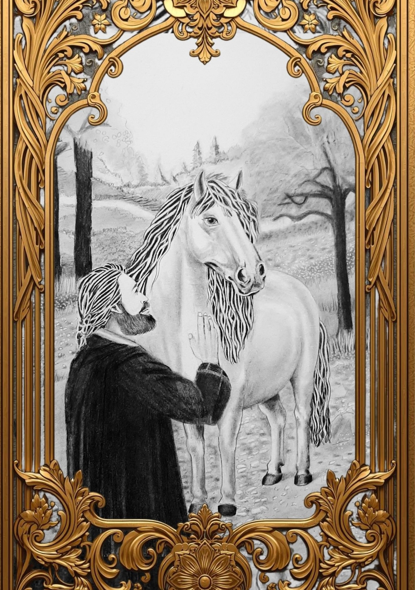 Le Cheval DAM KAT encadré