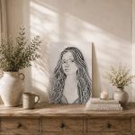 déco dessin femme portrait paris bretagne