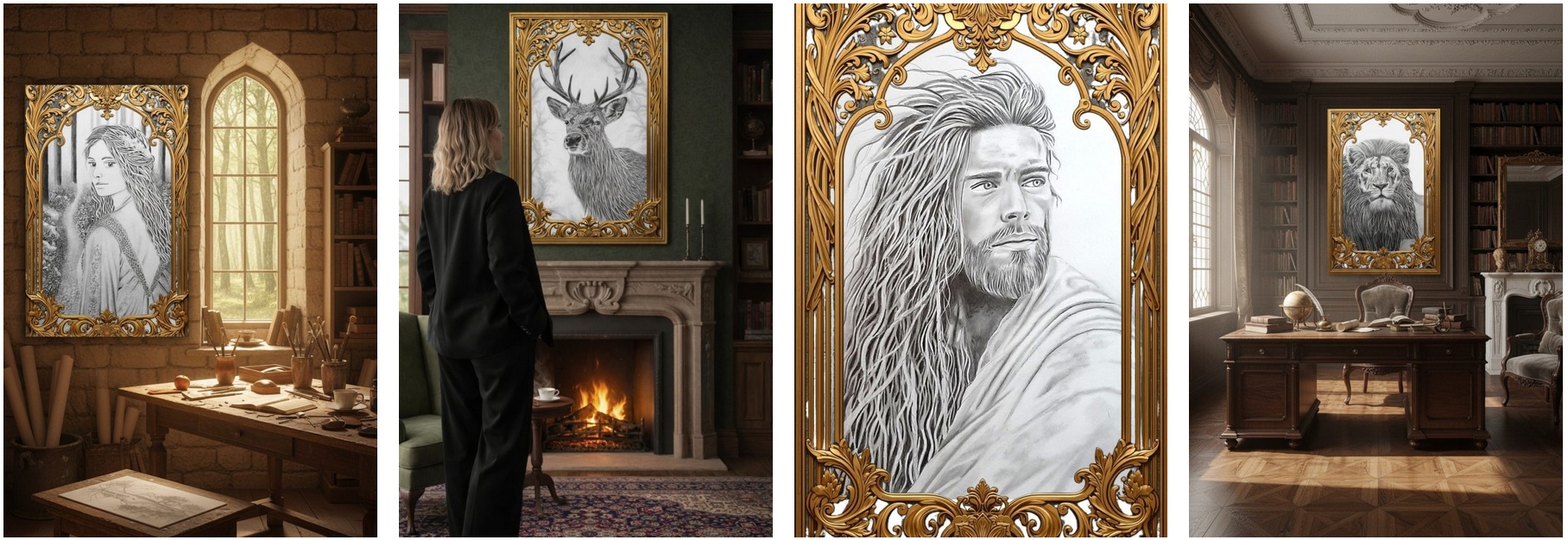 DAM KAT et sa démarche artistique, devant ses dessins, dans son atelier en 2025