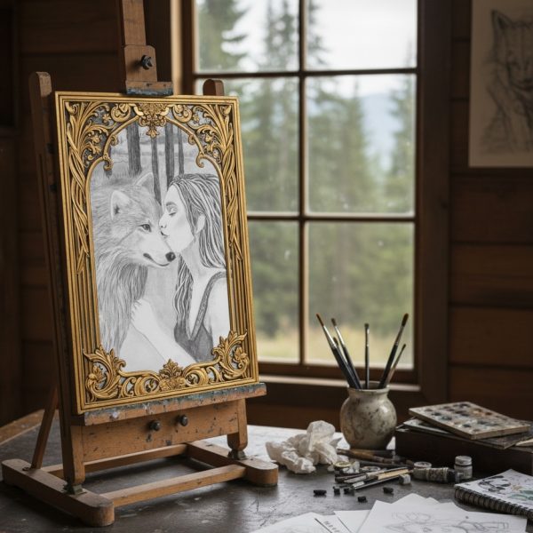Dessin Le Baiser du loup de DAM KAT