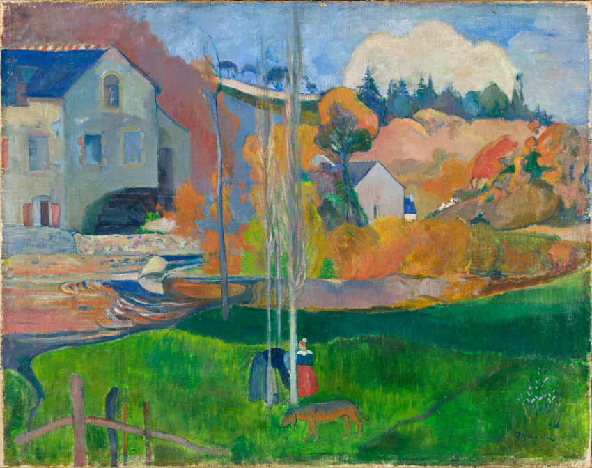 Le Moulin, peinture de Paul Gauguin représentant un moulin, œuvre picturale figurative