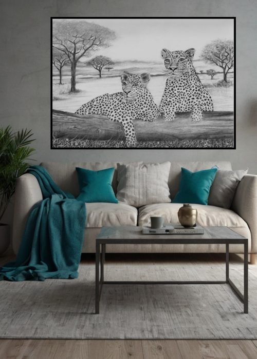 Regards sauvages : deux léopards au repos