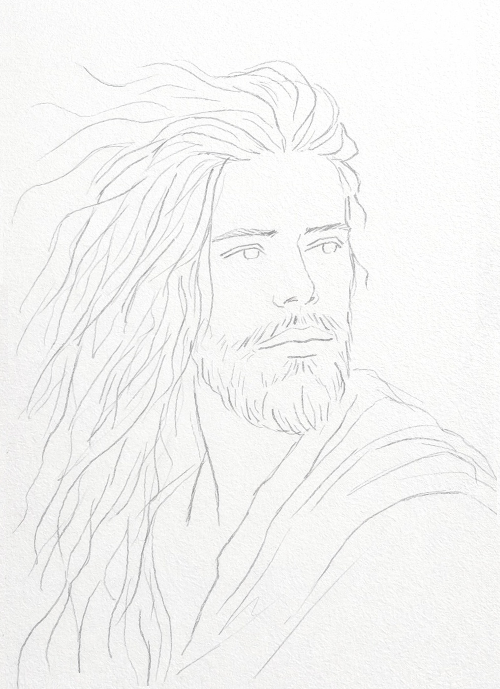 Croquis de base du Veilleur de l'aube, dessin de DAM KAT Artiste peintre