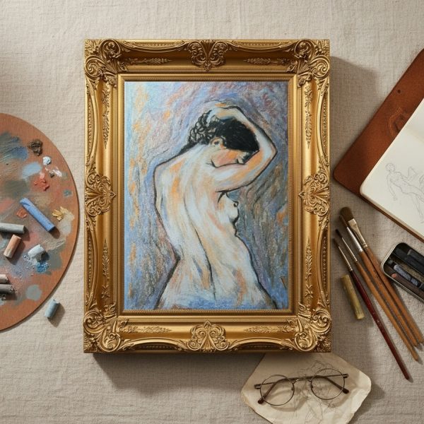 Nu féminin au pastel en hommage à DEGAS