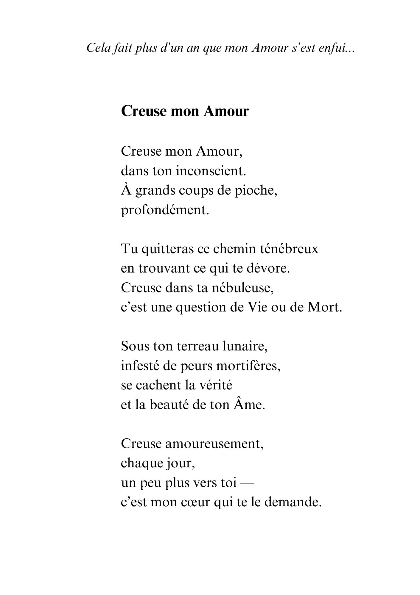 Extrait du livre de DAM KAT Lorsque l'Amour s'en va