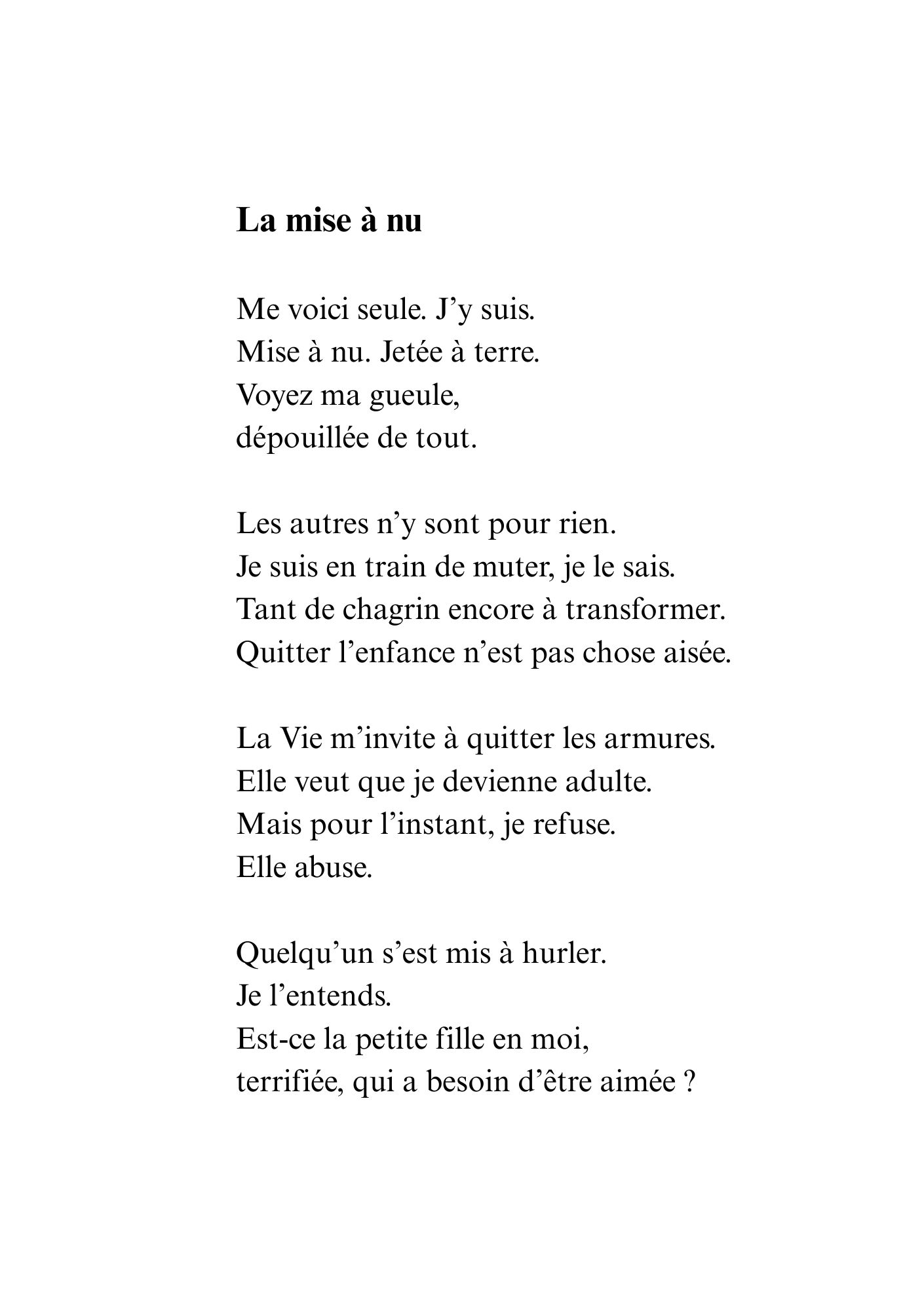 Extrait du livre de DAM KAT Lorsque l'Amour s'en va