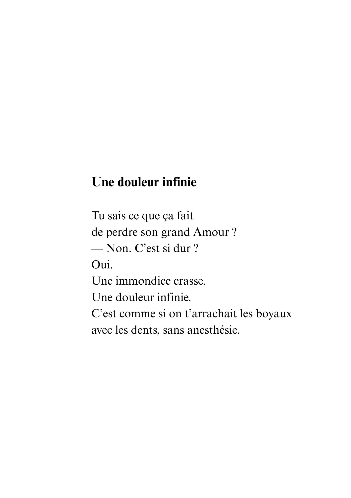 Extrait du livre de DAM KAT Lorsque l'Amour s'en va