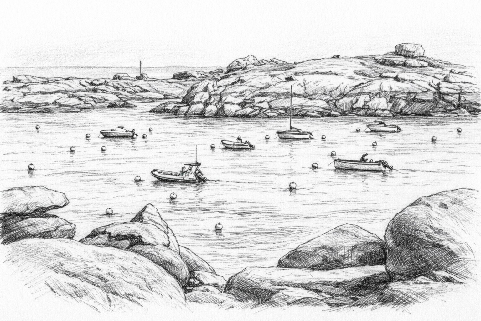 Croquis rapide au crayon graphite BRETAGNE Croquis rapide au crayon graphite BRETAGNE