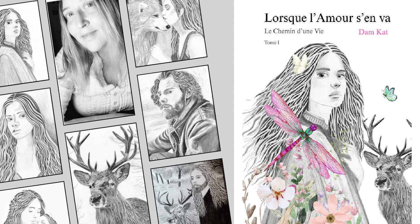 Illustrations du livre de DAM KAT Lorsque l'Amour s'en va