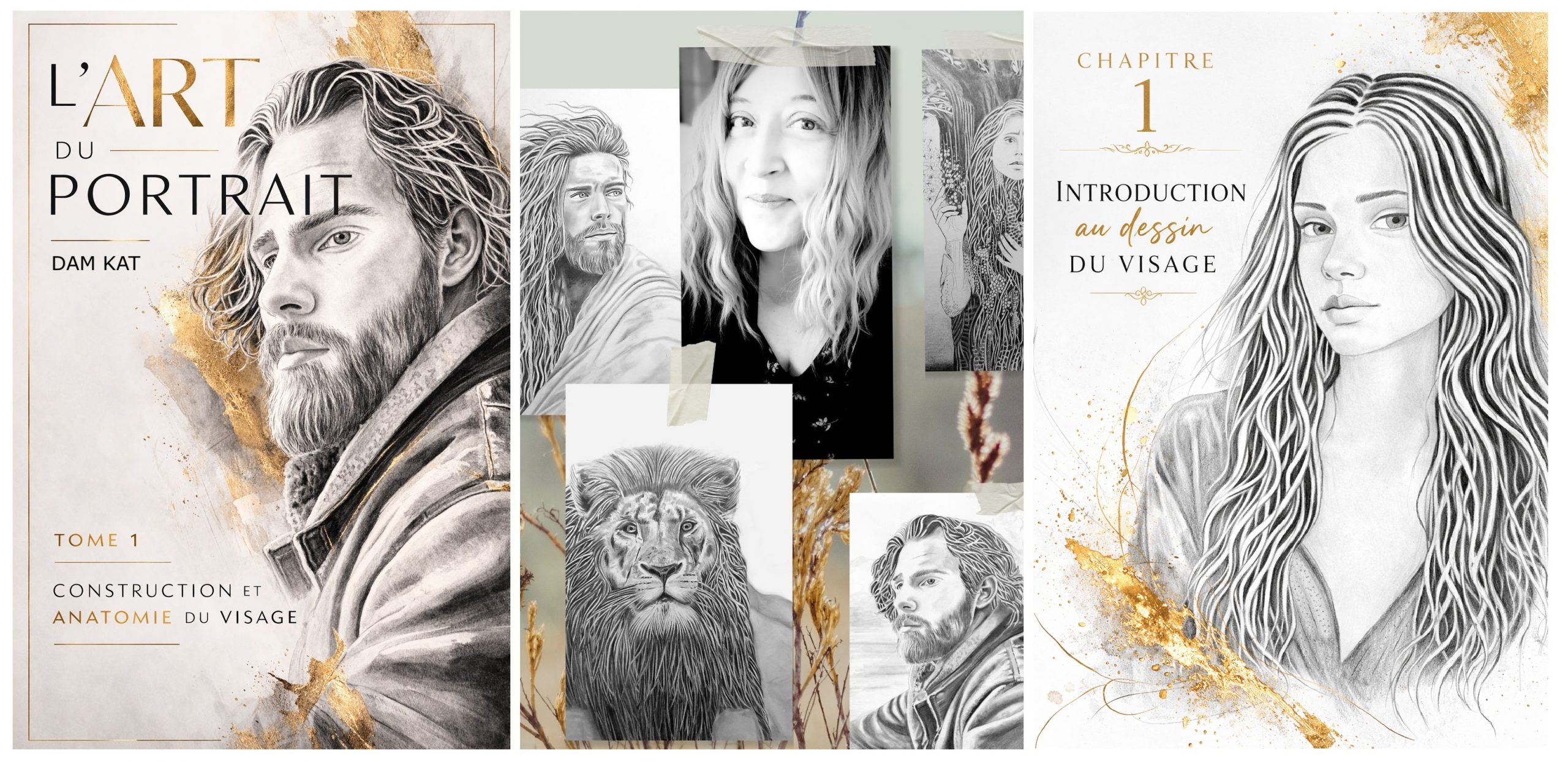 Nouveau Livre L'Art du Portrait DAM KAT Artiste peintre