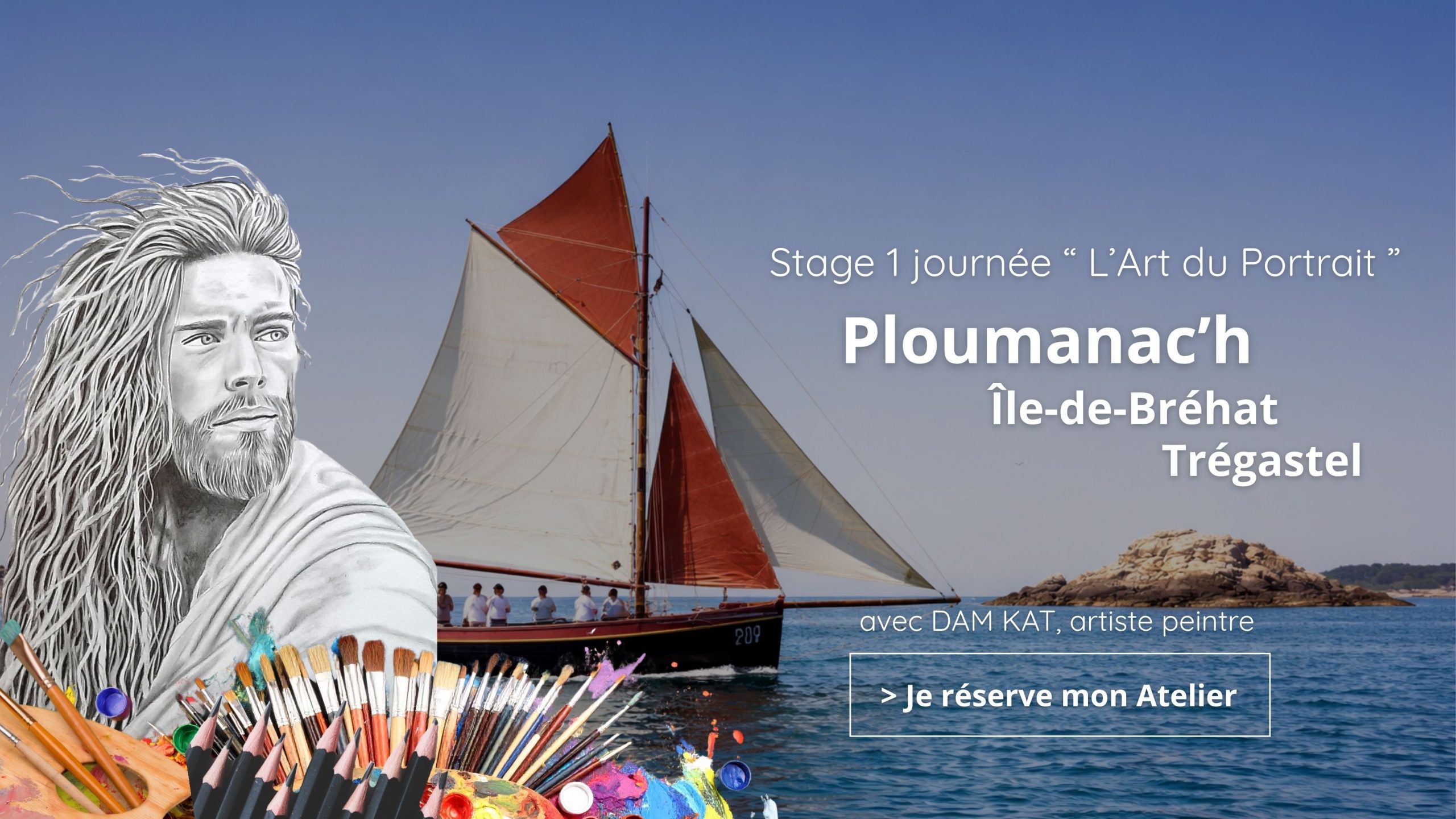 STAGE Art du portrait avec DAM KAT 2026 artiste peintre