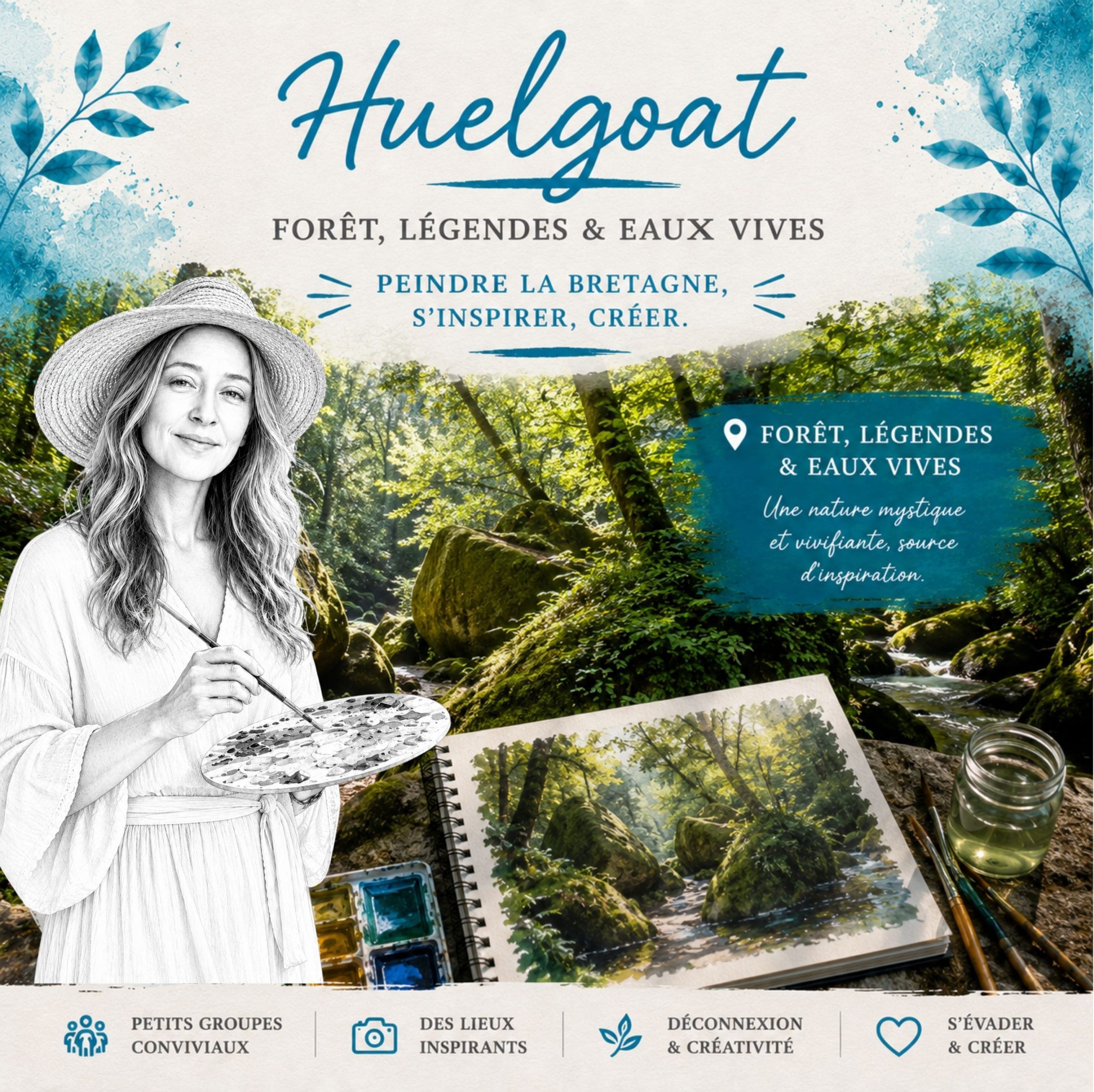 Dam Kat atelier dans la foret de Huelgoat
