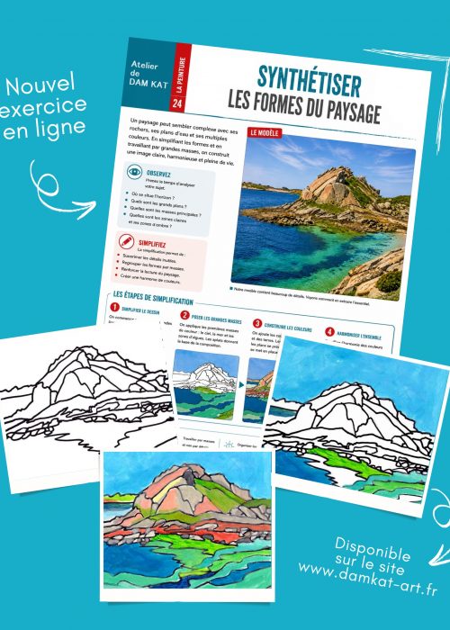 Exercices atelier dessin peinture damkat