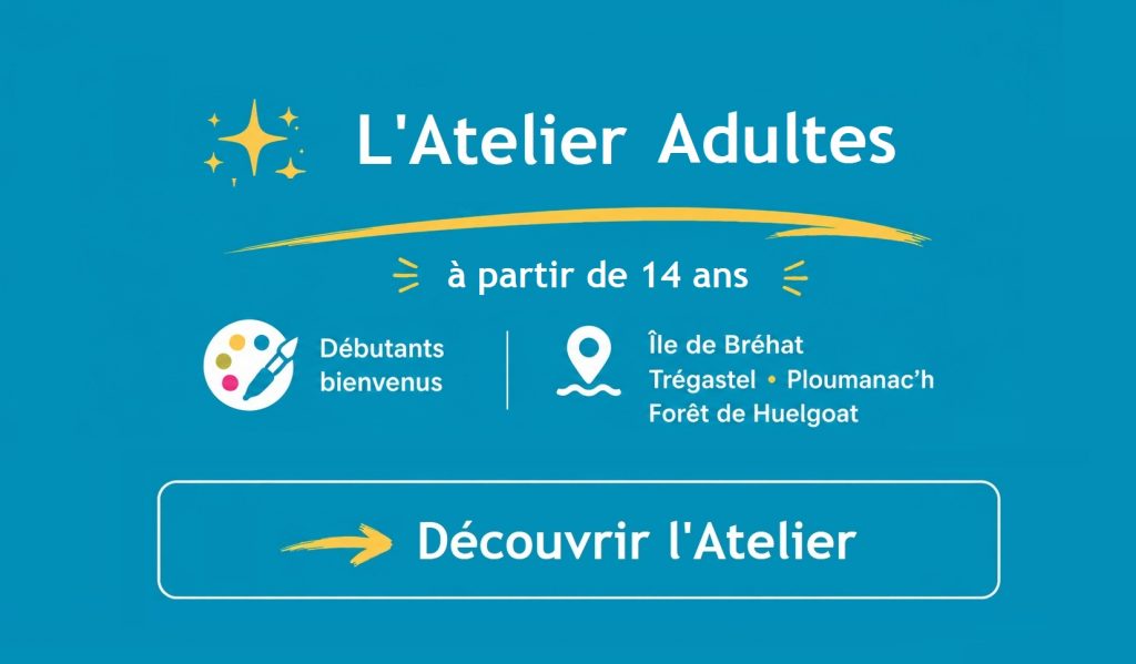 Adultes dessin peinture bréhat tregastel ploumanach huelgoat