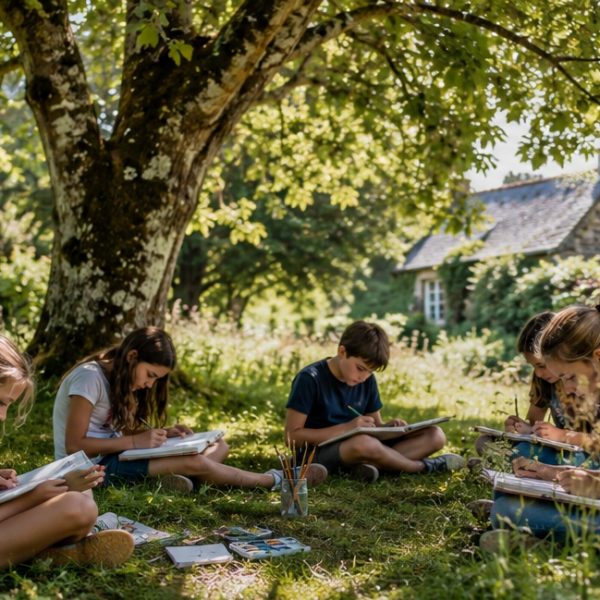 Atelier dessin enfants tregastel ploumanach lannion perros guirec brehat