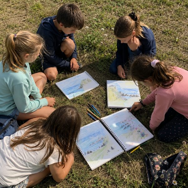 Atelier dessin enfants tregastel ploumanach lannion perros guirec brehat24