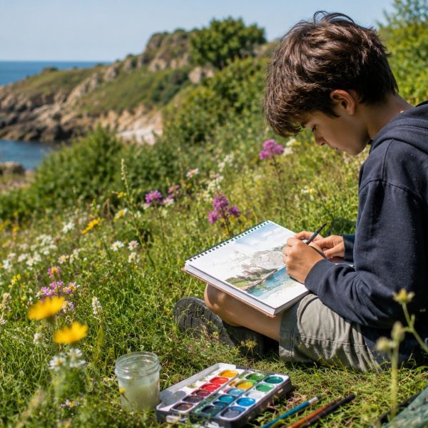 Atelier dessin enfants tregastel ploumanach lannion perros guirec brehat3