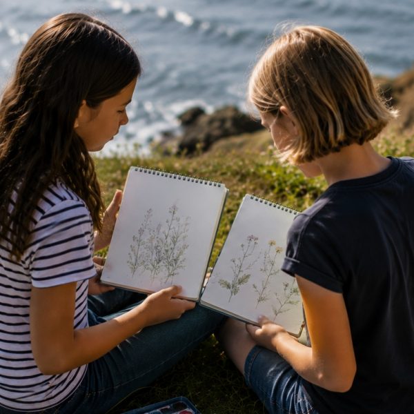 Atelier dessin peinture pour enfants tregastel ploumanach lannion perros guirec brehat12