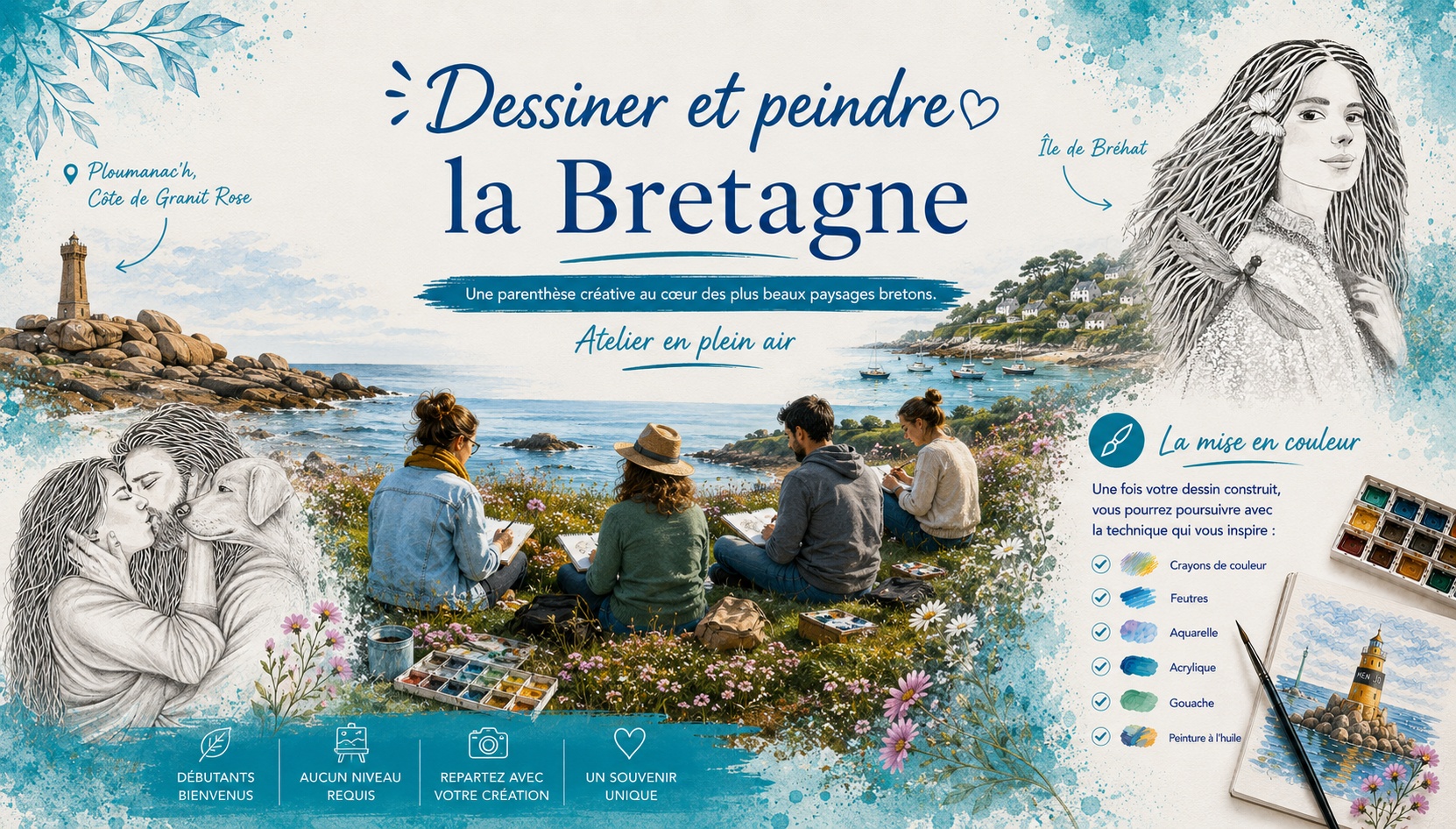 DAM KAT artiste peintre Ateliers dessin peinture en plein air