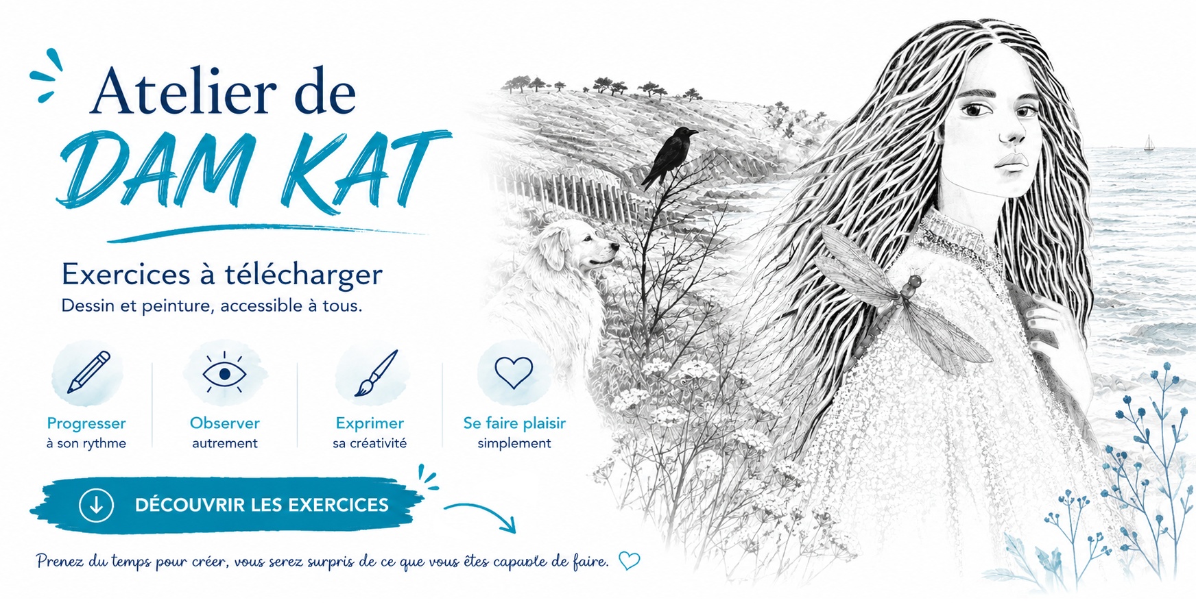 Exercice dessin et peinture bretagne