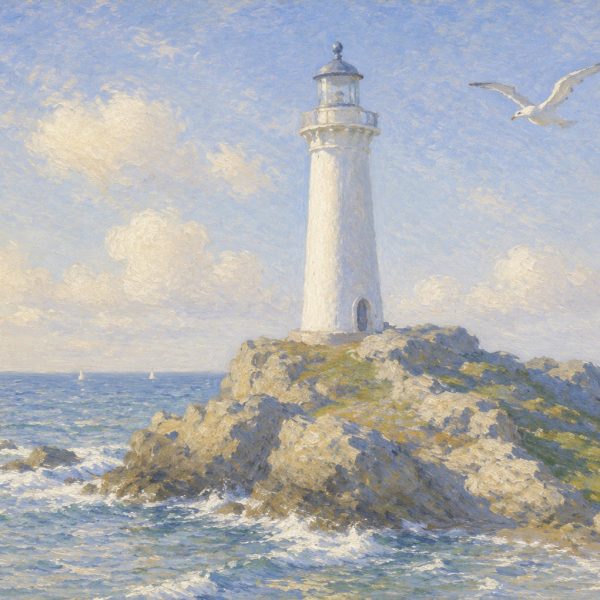 Le Phare en couleur huile 2