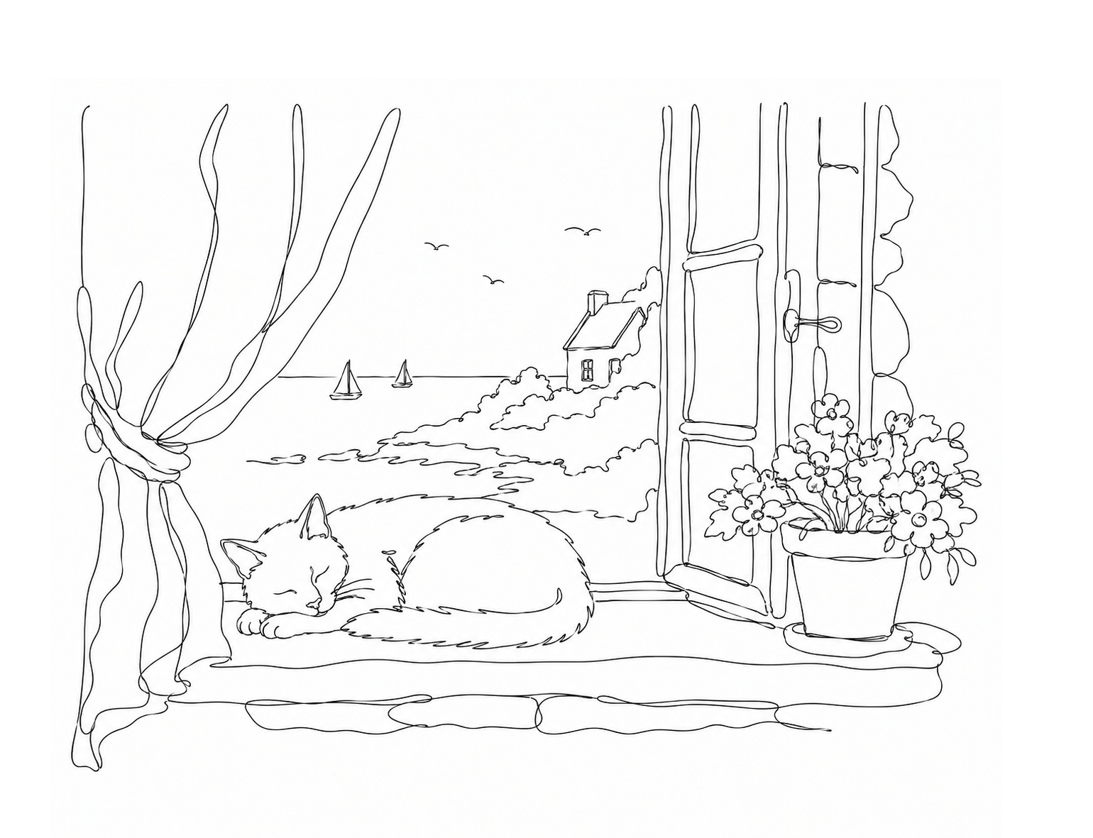 Le chat endormi