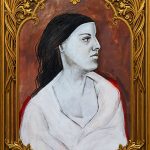 Portrait DAM KAT Tout ce qu'elle ne dit pas Peinture acrylique