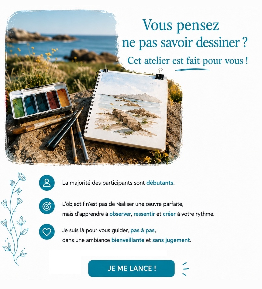 dessin peinture atelier tregastel lannion perros guirec ploumanach guingamp