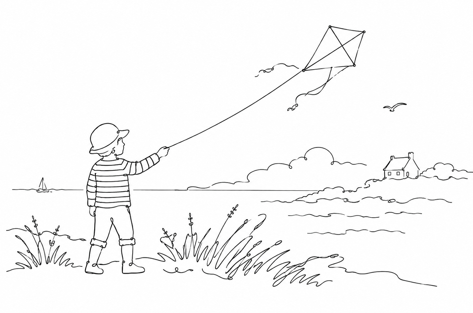 enfant au cerf volant