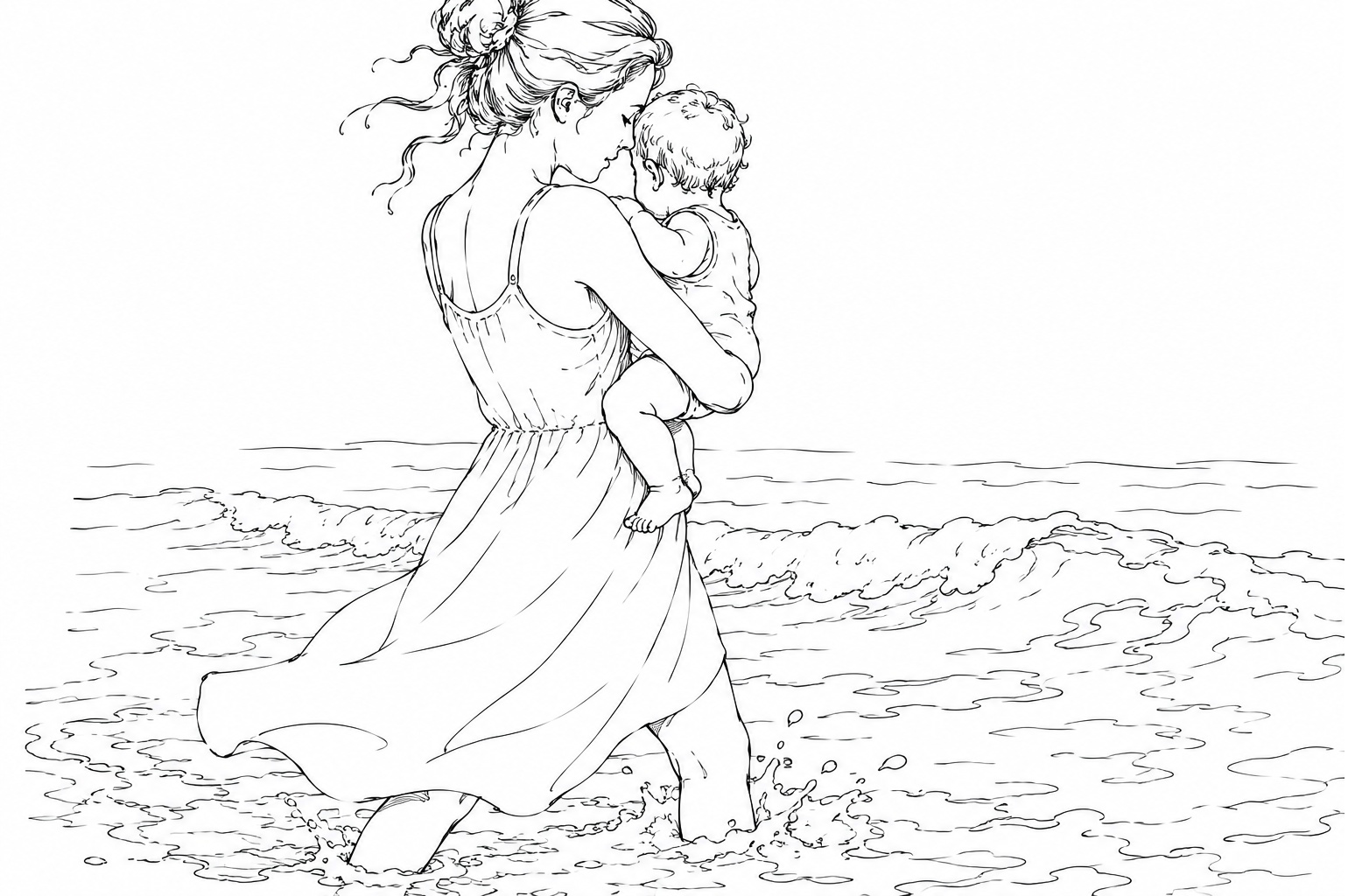 maman et son bébé