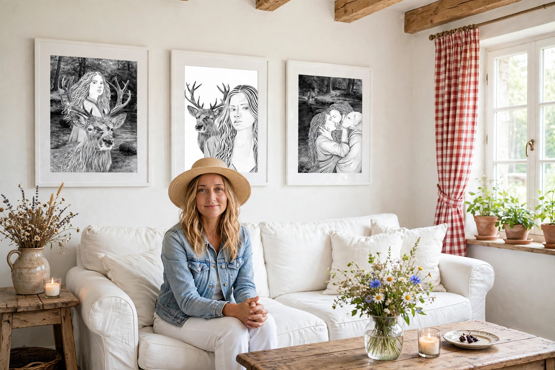 DAM KAT, artiste peintre dans son atelier