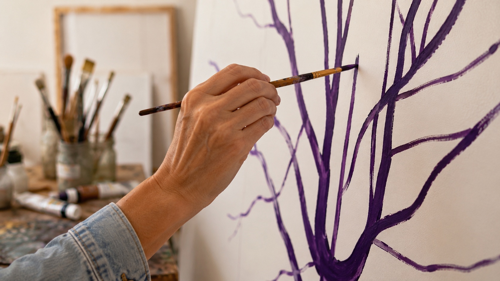 Atelier de peinture de DAM KAT en Bretagne