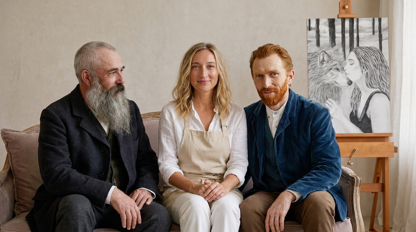 DAM KAT avec Claude Monet et Vincent van Gogh