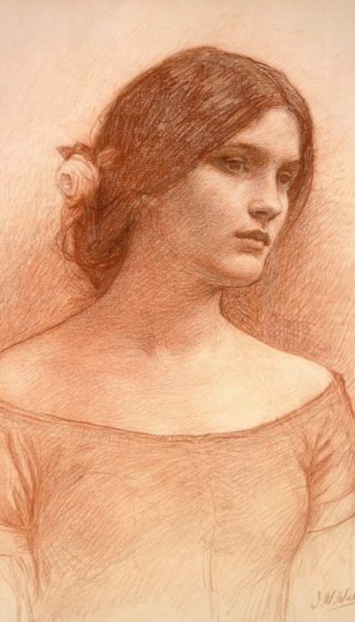 Portrait, dessin, de John William Waterhouse